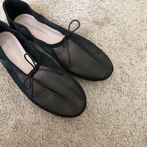Loeffler Randall Landon Black Mesh Ballet Flat - Picture 5 of 6